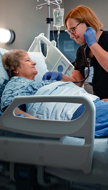 Nurse and a patient